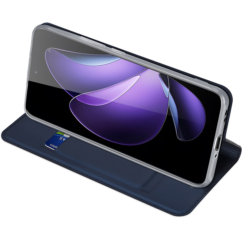  Etui z klapką Dux Ducis Skin Pro do Oppo Reno 13 Pro, granatowe